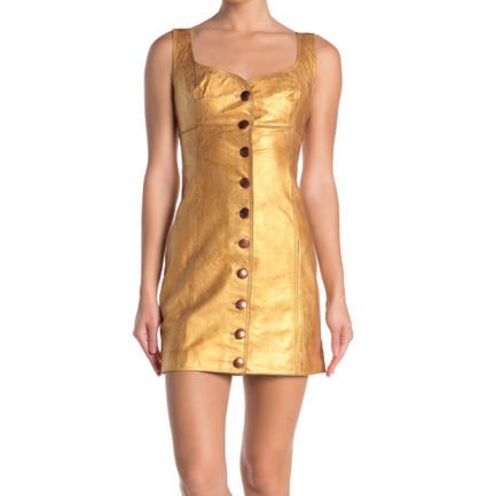 Free People Goldie Leather Dress Size 2